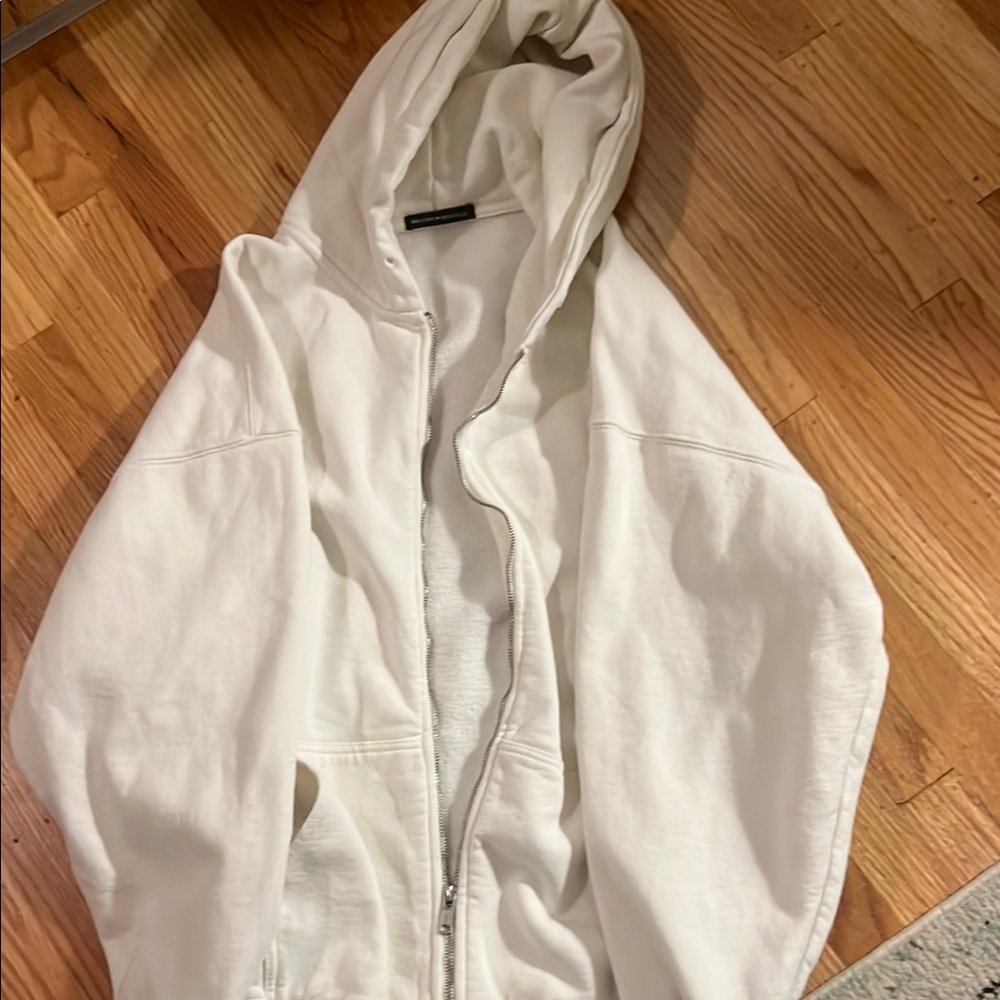 Brandy Melville White Lightweight Shirt Jacket